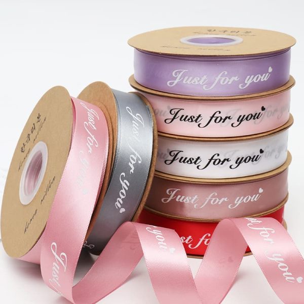 Just For You” Satin Ribbon, 50 yards, 1 inch wide, Premium Quality –  Various Colors – Unikpackaging